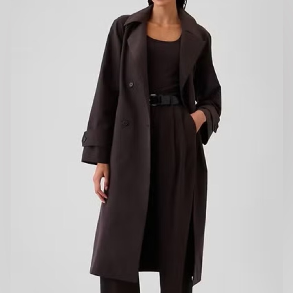 Gap Icon Trench Coat - brown - size small